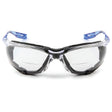 3M VC215AF Virtua CCS Safety Glasses with Readers, +1.5 Diopter, Anti Fog Anti Scratch, Clear Lens, Blue Temples, Removable Foam Gasket (7100046796) (20 Pack)