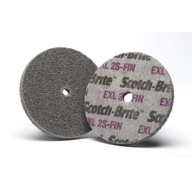 3M XL-UW Scotch-Brite EXL Unitized Wheel, 2S Fine, Silicon Carbide, Gray, 2 in x 3/4 in x 1/4 in (7100048882) (15 Pack)
