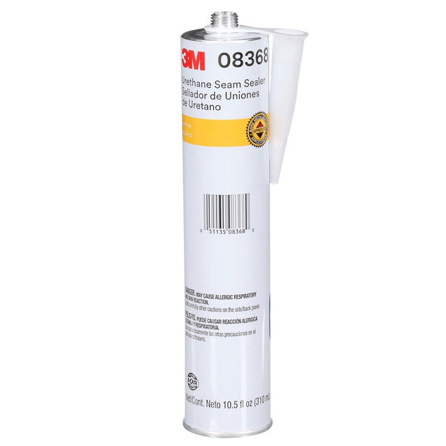 3M 08368 Urethane Seam Sealer, White, High Solids, Permanently Flexible, 310 mL/10.5 fl oz Cartridge (7100049325) (12 Pack)