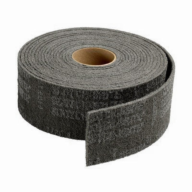 3M PO-RL Scotch-Brite Ultra Fine Silicon Carbide Non-Woven Abrasive Roll, Gray, 5 in x 30 ft (7100049591) (8 Pack)