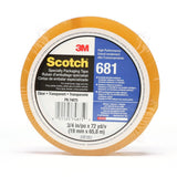 3M 681 Scotch Light Duty Packaging Tape, Clear, Moisture and Chemical Resistant, 3 in x 72 yd (7100053231) (12 Pack)