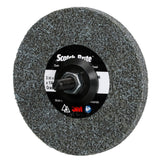 3M DP-UW Scotch-Brite Deburr and Finish PRO Unitized Wheel, Center Hole, Ceramic, Medium+, Gray, 3 in x 1/4 in x 1/4 in (7100053419) (40 Pack) - 2