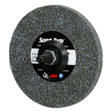 3M DP-UW Scotch-Brite Deburr and Finish PRO Unitized Wheel, Center Hole, Ceramic, Medium+, Gray, 3 in x 1/4 in x 1/4 in (7100053419) (40 Pack) - 2