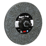 3M DP-UW Scotch-Brite Deburr and Finish PRO Unitized Wheel, Center Hole, Ceramic, Medium+, Gray, 3 in x 1/4 in x 1/4 in (7100053419) (40 Pack) - 3
