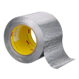 3M 425 Aluminum Foil Tape, Silver, 102 mm x 55 m, 4.6 mil (7100053598) (12 Pack) - 3