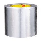 3M 425 Aluminum Foil Tape, Silver, 102 mm x 55 m, 4.6 mil (7100053598) (12 Pack) - 5