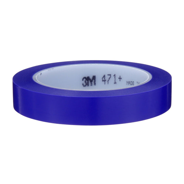 3M 471+ Vinyl Tape, Indigo, 3/4 in x 36 yd, 5.2 mil (PN06409) (7100055259) (12 Pack)