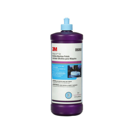 3M 06068 Perfect-It EX Ultrafine Machine Polish + 32 fl oz 1 qt Blue Bottle Automotive Paint Polish (7100061948) (6 Pack)