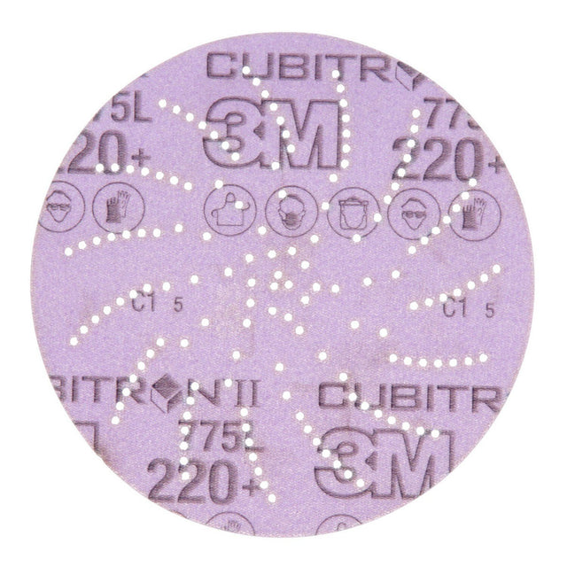 3M 775L Xtract Cubitron II Film Disc 220+ 5 in Die 500LG (7100064270) (50 Pack)