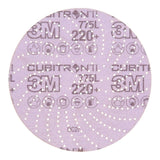 3M 775L Xtract Hookit Cubitron II Film Disc, 220+, Purple, 6 in, 600LG Multi-Hole (7100064271) (250 Pack)