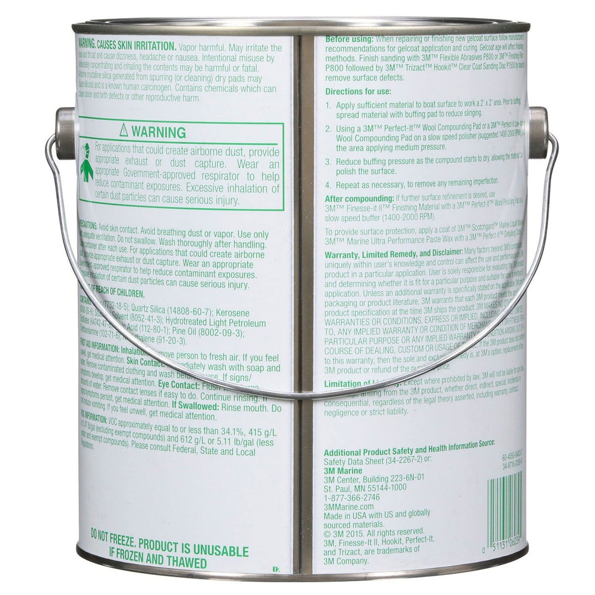 3M Finesse-it Marine Paste Compound, White, 1 gal (06039) (7100066061) (4 Pack) - 4
