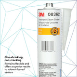 3M 08362 Urethane Seam Sealer, Gray, High Solids, Permanently Flexible, 310 mL/10.5 fl oz Cartridge (7100066294) (12 Pack) - 3