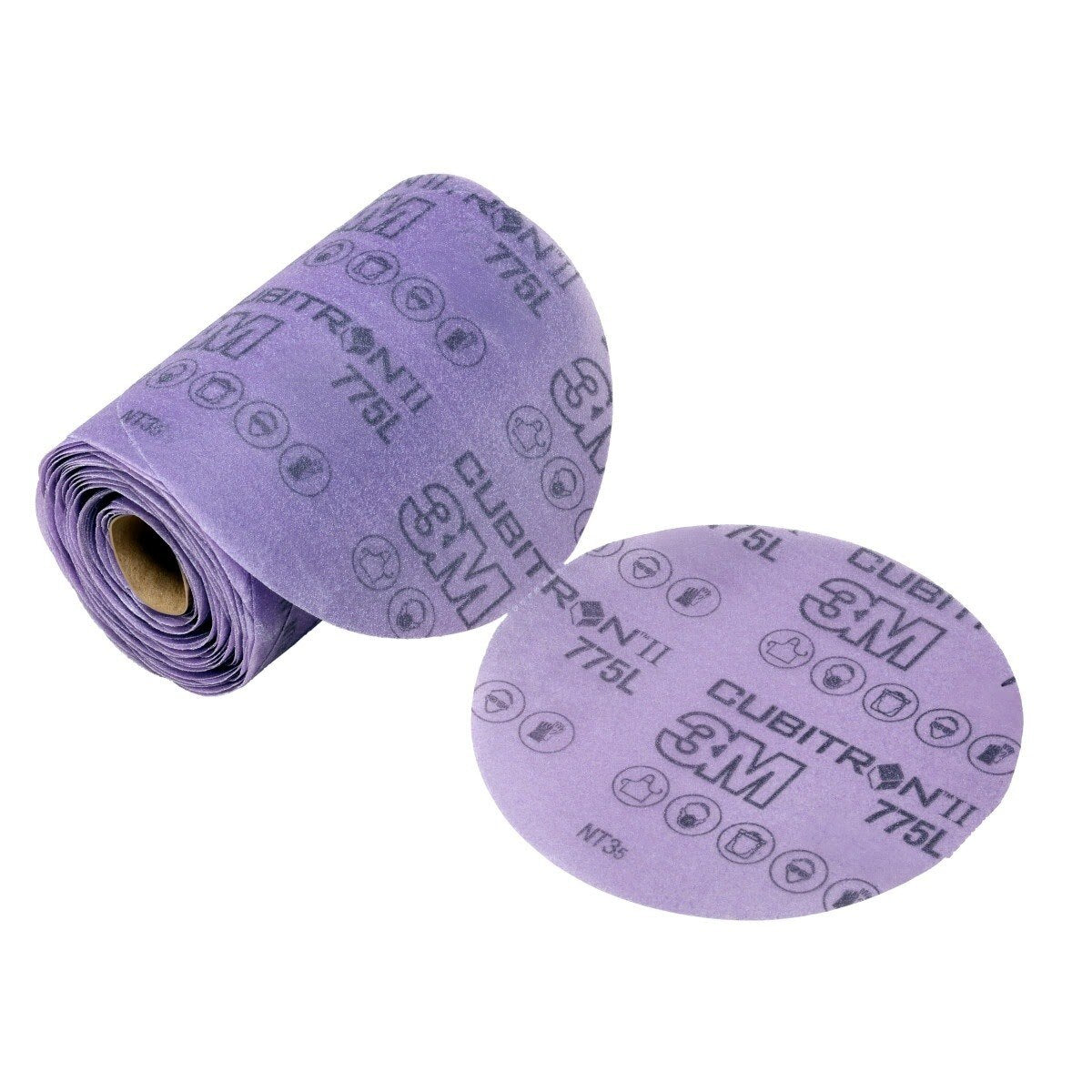 3M 775L Cubitron II Stikit Film Disc, 180+ 3MIL, 6 in x NH, Die 600Z (7100067211) (4 Pack)