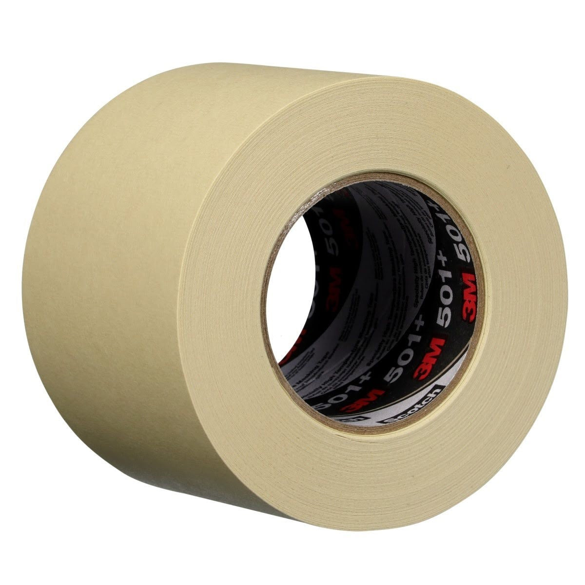 3M 501+ Specialty High Temperature Masking Tape, Tan, 3-15/16 in x 60.14 yd, 7.3 mil (7100067847) (12 Pack)