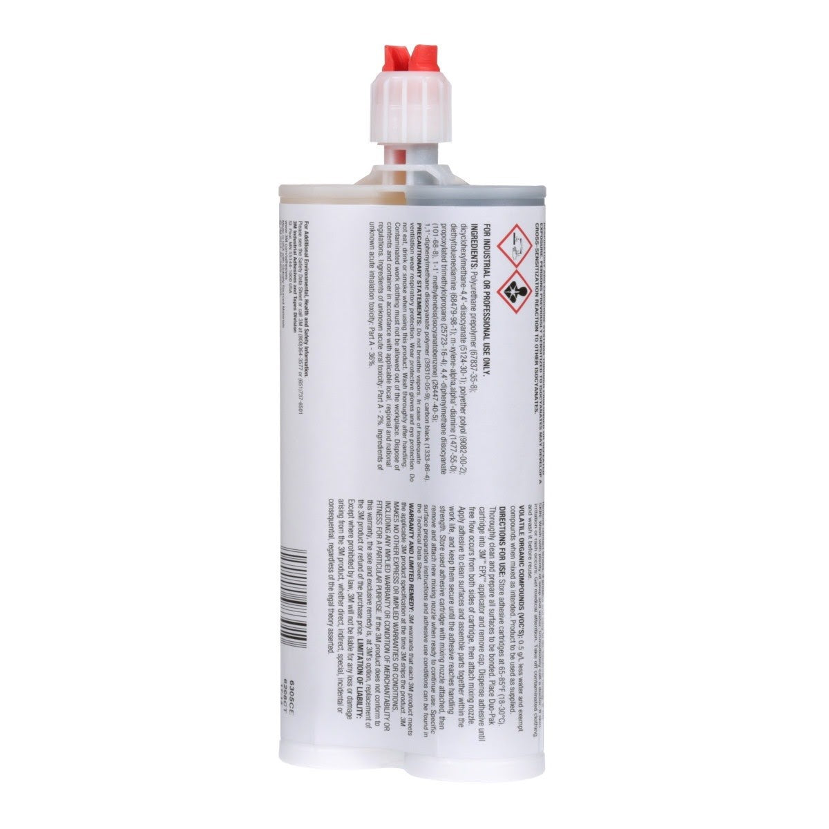 3M DP600NS DP604NS Scotch-Weld Urethane Adhesive, Black, 400 mL Duo-Pak (7100069452) (6 Pack) - 2