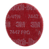 3M 7447 PRO Scotch-Brite Disc, PO-DC, A/O Very Fine, 5 in x NH (7100074464) (100 Pack) - 3
