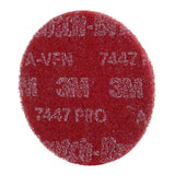 3M 7447 PRO Scotch-Brite Disc, PO-DC, A/O Very Fine, 5 in x NH (7100074464) (100 Pack) - 3