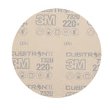 3M 732U Cubitron II Hookit Paper Disc, 220+ C-weight, 6 in x NH, Die 600Z (7100075213) (250 Pack) - 2