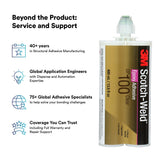 3M Scotch-Weld Epoxy Adhesive DP100 Clear Two-Part Fast Cure Rigid Epoxy 200 mL 6.76 fl oz Duo-Pak (DP100) (7100075490) (12 Pack) - 7