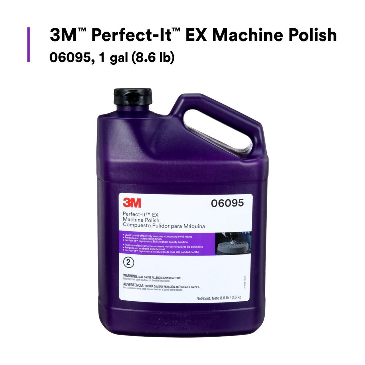 3M Perfect-It EX Machine Polish, Black, Liquid, 1 gal (06095) (7100075861) (4 Pack) - 5