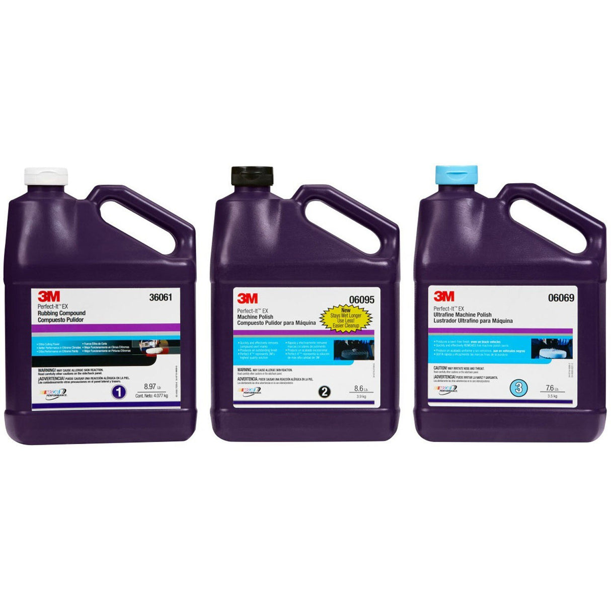 3M Perfect-It EX Machine Polish, Black, Liquid, 1 gal (06095) (7100075861) (4 Pack) - 10