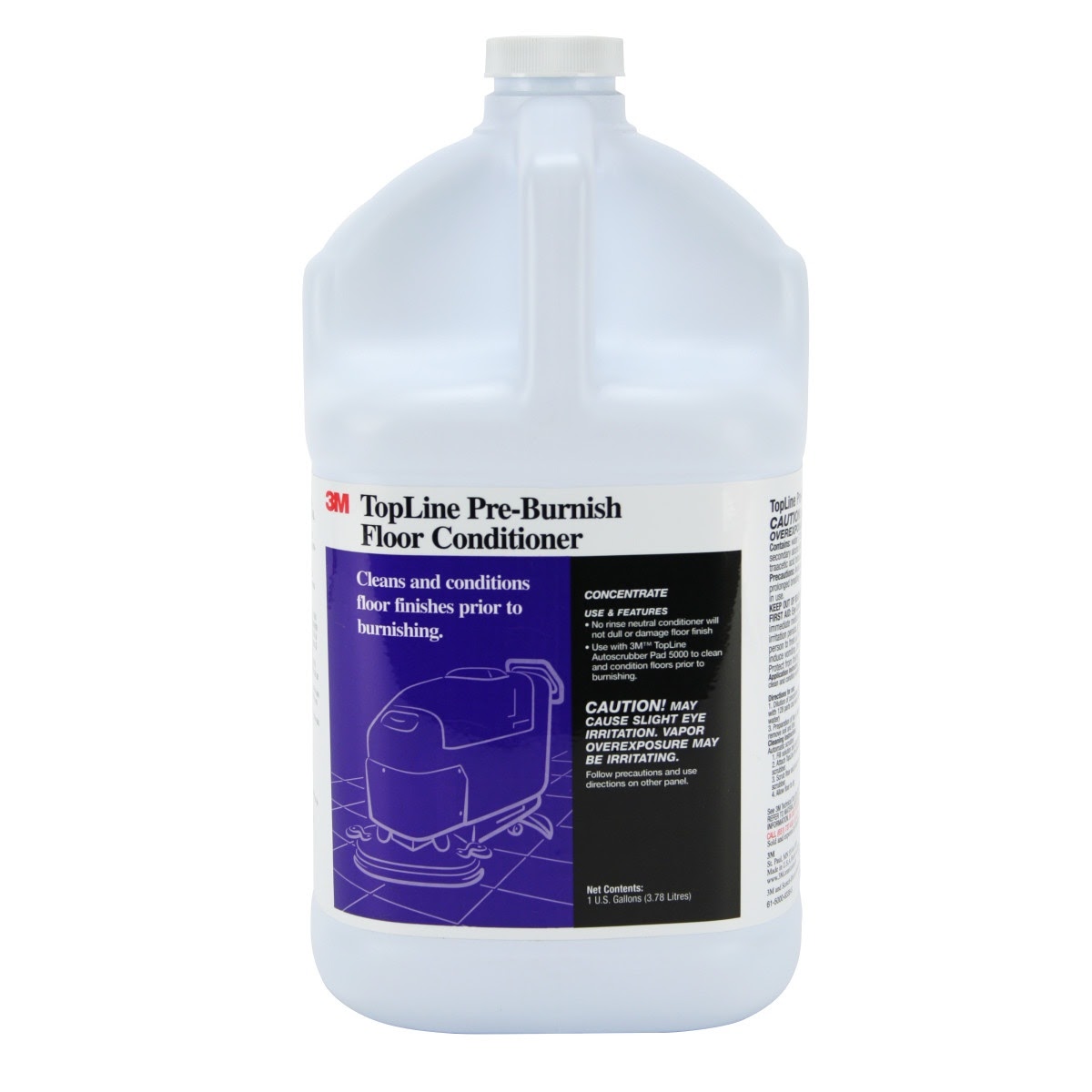 3M Topline Pre-Burnish Floor Conditioner, 1 Gallon (7100077222) (4 Pack)