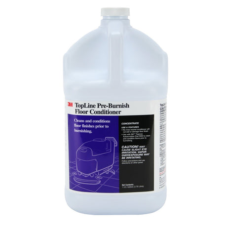 3M Topline Pre-Burnish Floor Conditioner, 1 Gallon (7100077222) (4 Pack)
