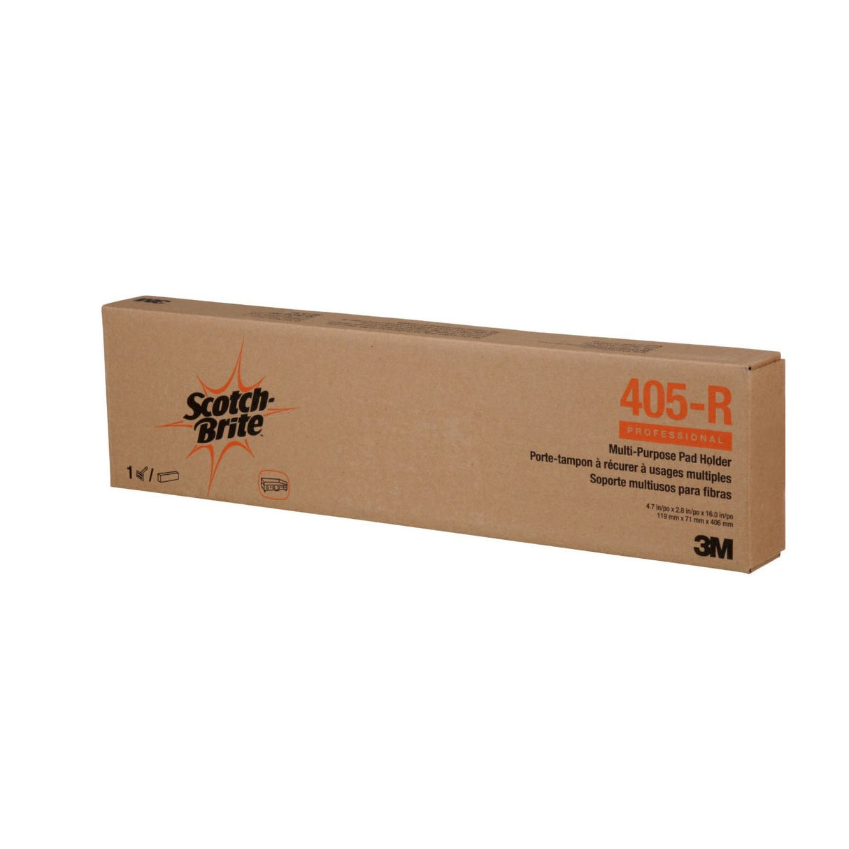 3M 405-R Scotch-Brite Multi-Purpose Pad Holder, Black, 4-11/16 in x 2-13/16 in x 16 in (7100079028) - 6