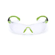 3M S1201SGAF Solus 1000 Safety Glasses, Clear Polycarbonate Lens, Scotchgard Anti-Fog Anti-Scratch, Green/Black Half-Frame, Padded Temples, Soft Nosebridge, ANSI Z87.1 UV Protection (7100079049) (20 Pack)
