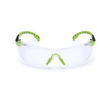 3M S1201SGAF Solus 1000 Safety Glasses, Clear Polycarbonate Lens, Scotchgard Anti-Fog Anti-Scratch, Green/Black Half-Frame, Padded Temples, Soft Nosebridge, ANSI Z87.1 UV Protection (7100079049) (20 Pack)