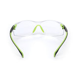 3M S1201SGAF Solus 1000 Safety Glasses, Clear Polycarbonate Lens, Scotchgard Anti-Fog Anti-Scratch, Green/Black Half-Frame, Padded Temples, Soft Nosebridge, ANSI Z87.1 UV Protection (7100079049) (20 Pack) - 2