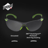 3M S1201SGAF Solus 1000 Safety Glasses, Clear Polycarbonate Lens, Scotchgard Anti-Fog Anti-Scratch, Green/Black Half-Frame, Padded Temples, Soft Nosebridge, ANSI Z87.1 UV Protection (7100079049) (20 Pack) - 4
