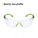 3M S1201SGAF Solus 1000 Safety Glasses, Clear Polycarbonate Lens, Scotchgard Anti-Fog Anti-Scratch, Green/Black Half-Frame, Padded Temples, Soft Nosebridge, ANSI Z87.1 UV Protection (7100079049) (20 Pack) - 10