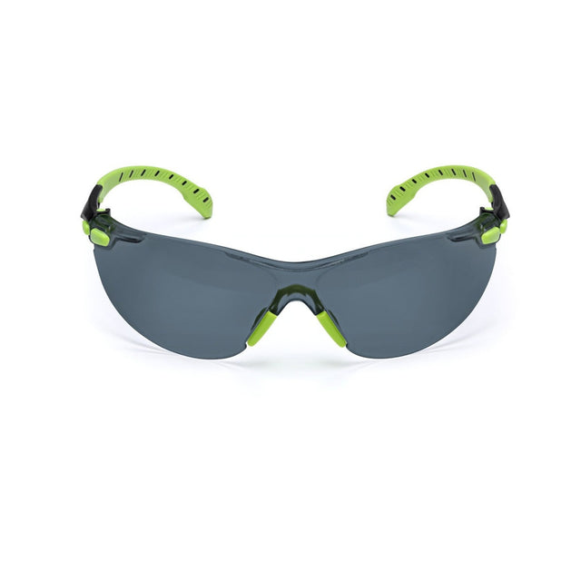 3M S1202SGAF Solus 1000 Series Safety Glasses, Scotchgard Anti-Fog, Gray Lens, Green/Black Frame, ANSI Z87.1, UV Protection (7100079180) (20 Pack)