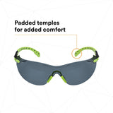 3M S1202SGAF Solus 1000 Series Safety Glasses, Scotchgard Anti-Fog, Gray Lens, Green/Black Frame, ANSI Z87.1, UV Protection (7100079180) (20 Pack) - 5