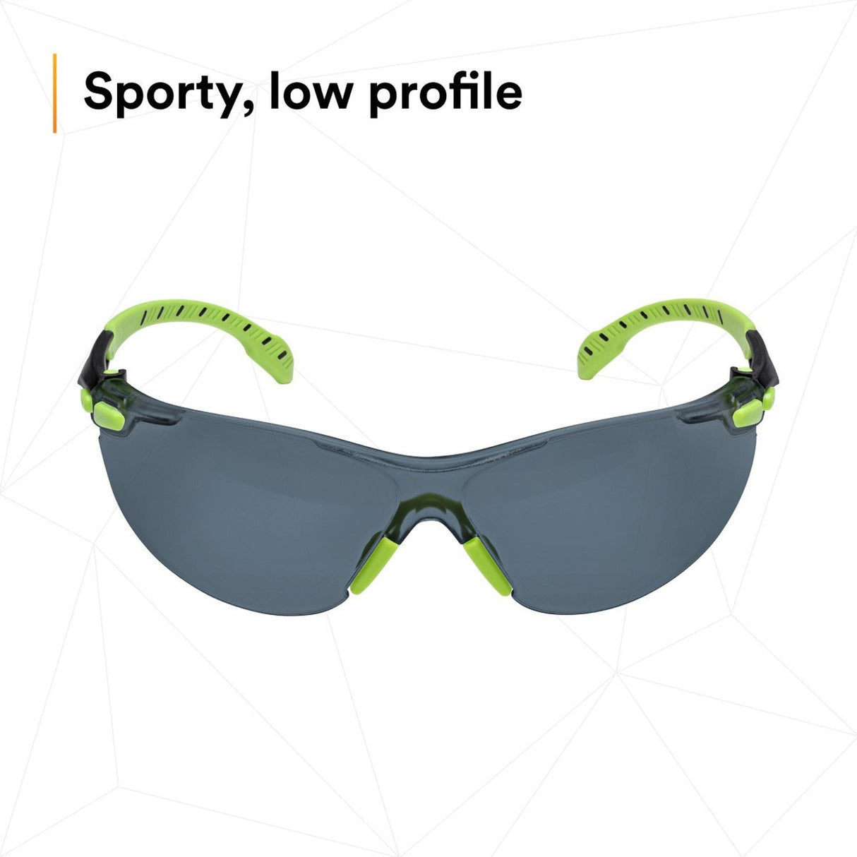 3M S1202SGAF Solus 1000 Series Safety Glasses, Scotchgard Anti-Fog, Gray Lens, Green/Black Frame, ANSI Z87.1, UV Protection (7100079180) (20 Pack) - 7