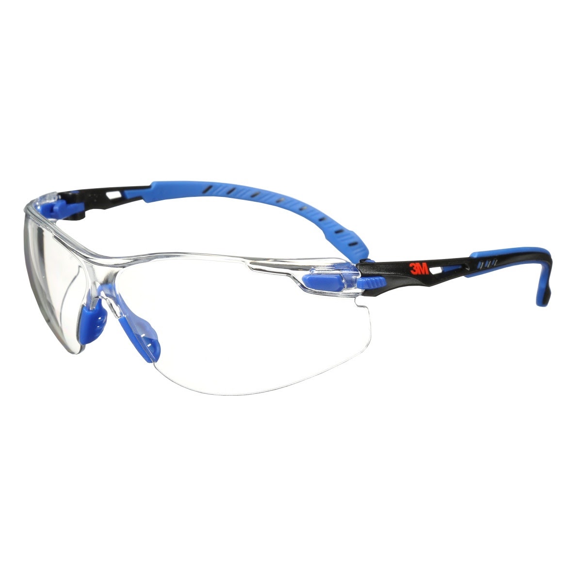3M S1101SGAF Solus Safety Glasses, 1000 Series, Clear Lens, Blue/Black Frame, ANSI Z87 Impact Rated, Anti-Fog (7100079183) - 2