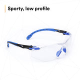 3M S1101SGAF Solus Safety Glasses, 1000 Series, Clear Lens, Blue/Black Frame, ANSI Z87 Impact Rated, Anti-Fog (7100079183) - 6