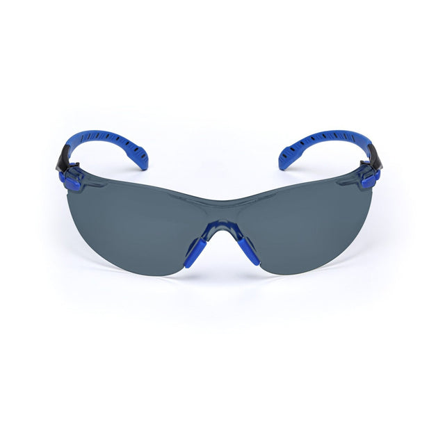 3M S1102SGAF Solus 1000 Series Safety Glasses, Gray Lens, Blue/Black Frame, Scotchgard Anti-Fog, ANSI Z87 UV Protection (7100079184) (20 Pack)