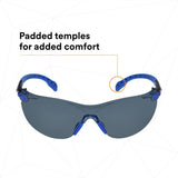 3M S1102SGAF Solus 1000 Series Safety Glasses, Gray Lens, Blue/Black Frame, Scotchgard Anti-Fog, ANSI Z87 UV Protection (7100079184) (20 Pack) - 5