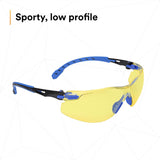 3M S1103SGAF Solus Safety Glasses 1000 Series Anti-Fog Amber Lens Blue/Black Frame ANSI Z87.1 (7100079185) (20 Pack) - 9