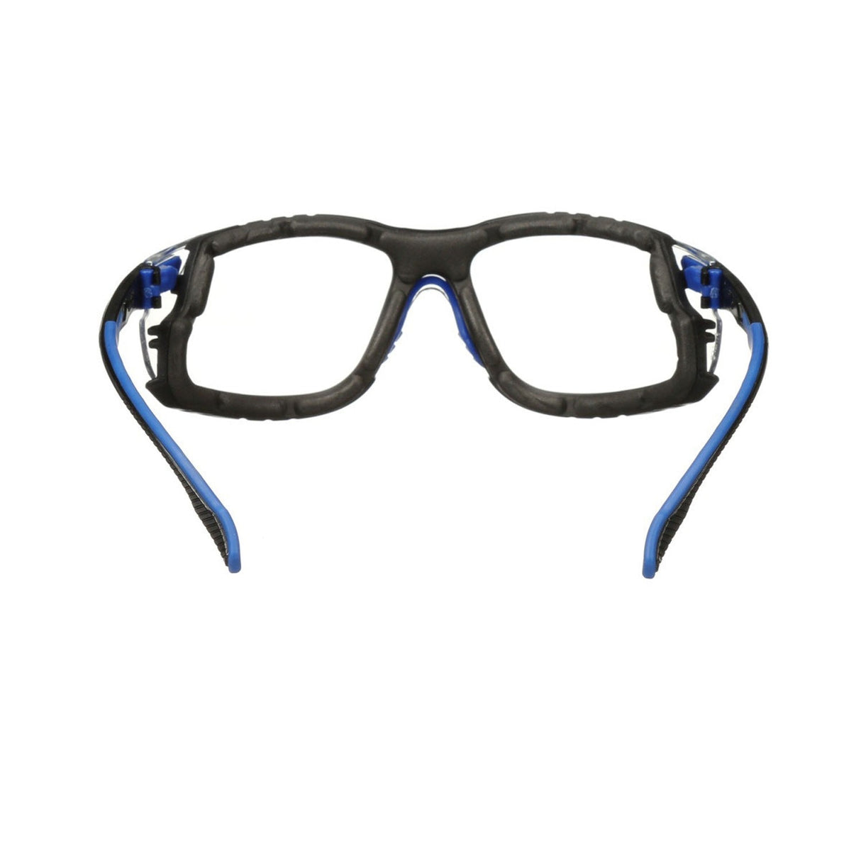 3M Solus Safety Glasses 1000 Series Scotchgard Anti-Fog Clear Lens Blue/Black Frame Removable Foam Gasket and Strap (27189) (7100079186) (20 Pack) - 4