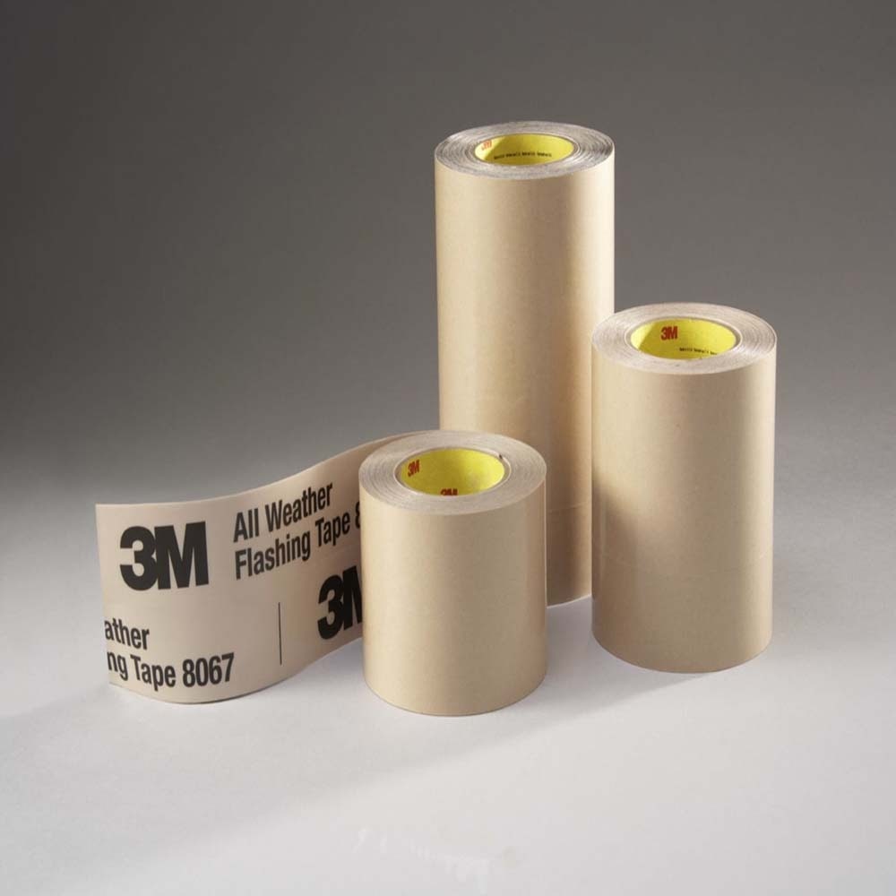 3M 8067 All Weather Flashing Tape , Tan, 12 in x 75 ft, Slit Liner (2-10 Slit) (7100079743) (4 Pack) - 2
