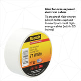 3M 77W-1.5X20FT Scotch Fire Retardant Electric Arc Proofing Tape 77W, 1-1/2 in x 20 ft, White Gray (7100080070) (10 Pack) - 2