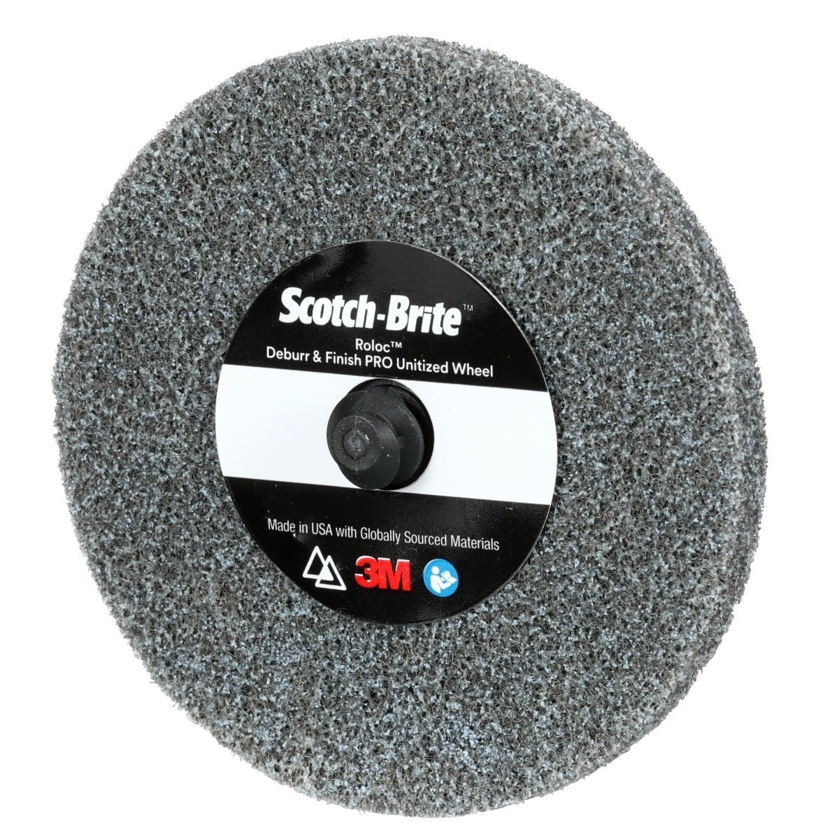 3M DP-UR Scotch-Brite Roloc Deburr & Finish PRO Unitized Wheel, 6C Medium+, TR, 3 in x 1/8 in (7100081366) (40 Pack) - 2
