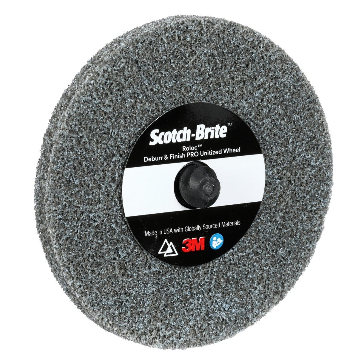 3M DP-UR Scotch-Brite Roloc Deburr & Finish PRO Unitized Wheel, 6C Medium+, TR, 3 in x 1/8 in (7100081366) (40 Pack) - 3