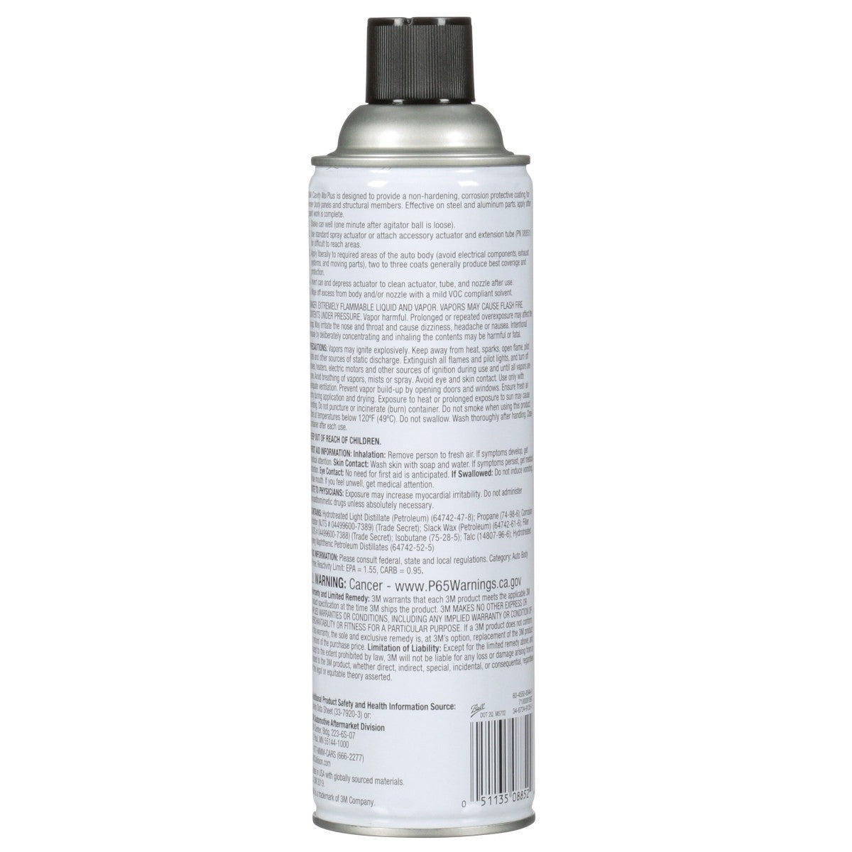 3M 08852 Cavity Wax Plus Aerosol, 18 fl oz, Self-Healing Corrosion Protection (7100081897) (4 Pack) - 4