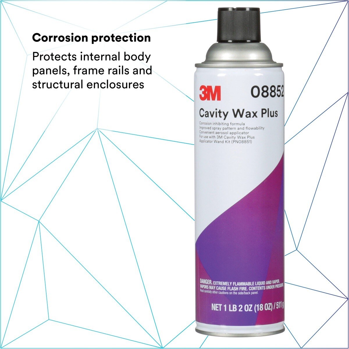 3M 08852 Cavity Wax Plus Aerosol, 18 fl oz, Self-Healing Corrosion Protection (7100081897) (4 Pack) - 9