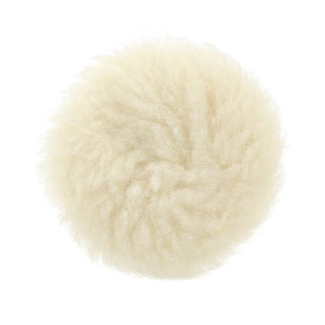 3M 28864 Hookit Knit II Low Lint Wool Buffing Pad, White, 7 in, 1/2 in Pile Height (7100081911) (10 Pack)
