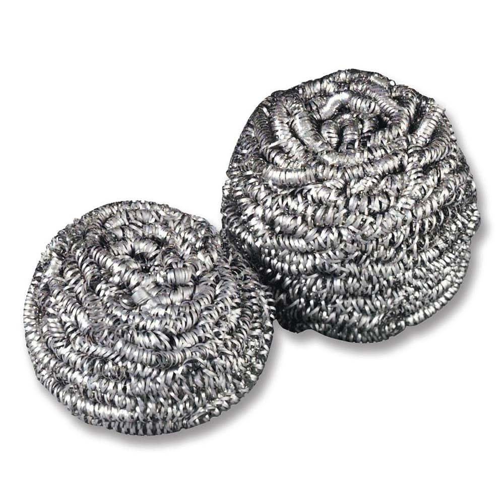 3M 84 Scotch-Brite Stainless Steel Scrubber , heavy-duty metal scrub ball for pots, pans and grills (7100083743) (12 Pack) - 5